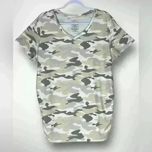 Women’s Maternity Top by Time and Tru Size XL  16-18 Grey Camouflage - Picture 6 of 6